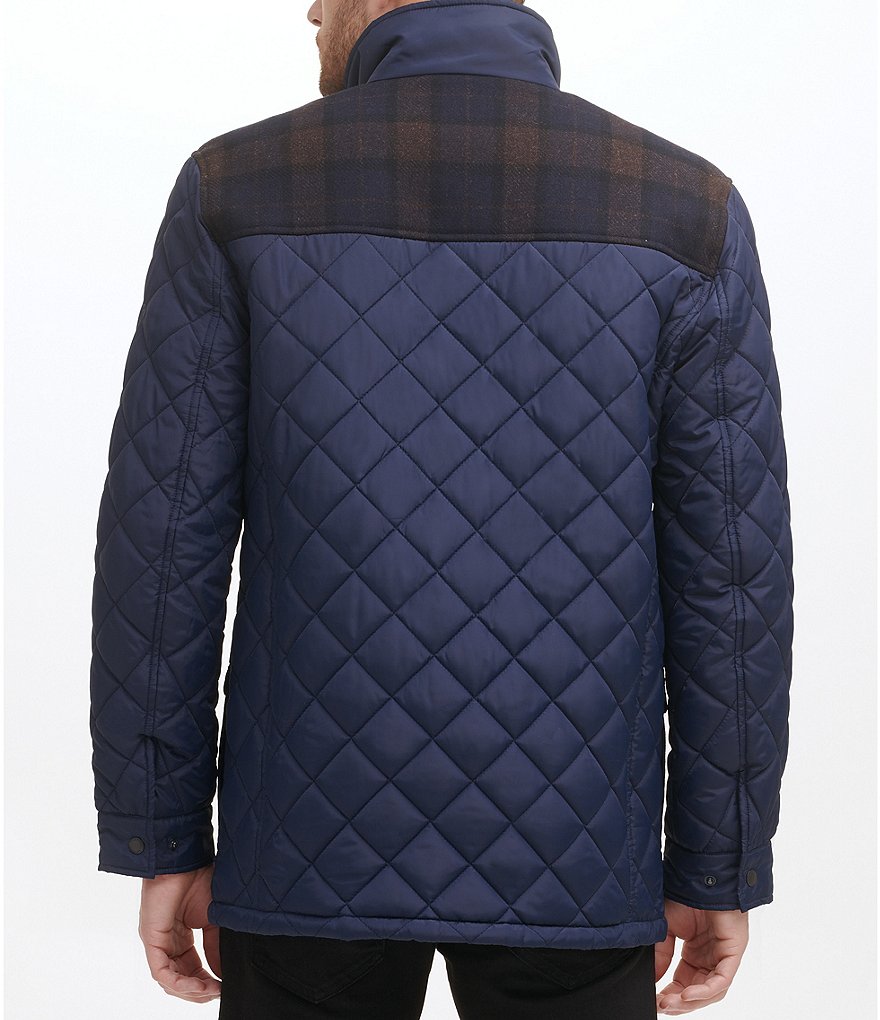Cole Haan Hooded Down Zip Front Puffer Jacket