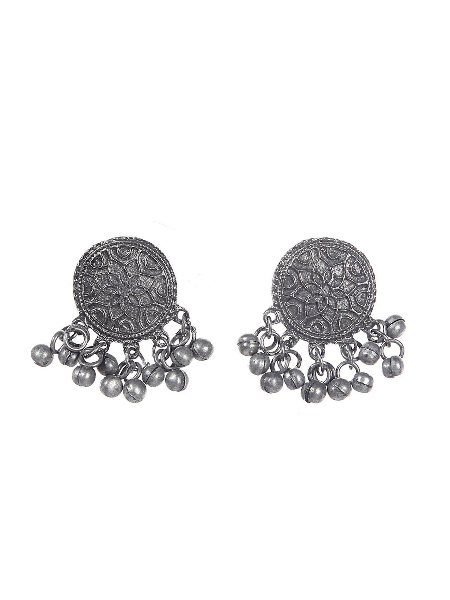 Bold By Priyaasi Men's Stylish Silver-Plated Dumbbell Pendant on a Trendy Chain