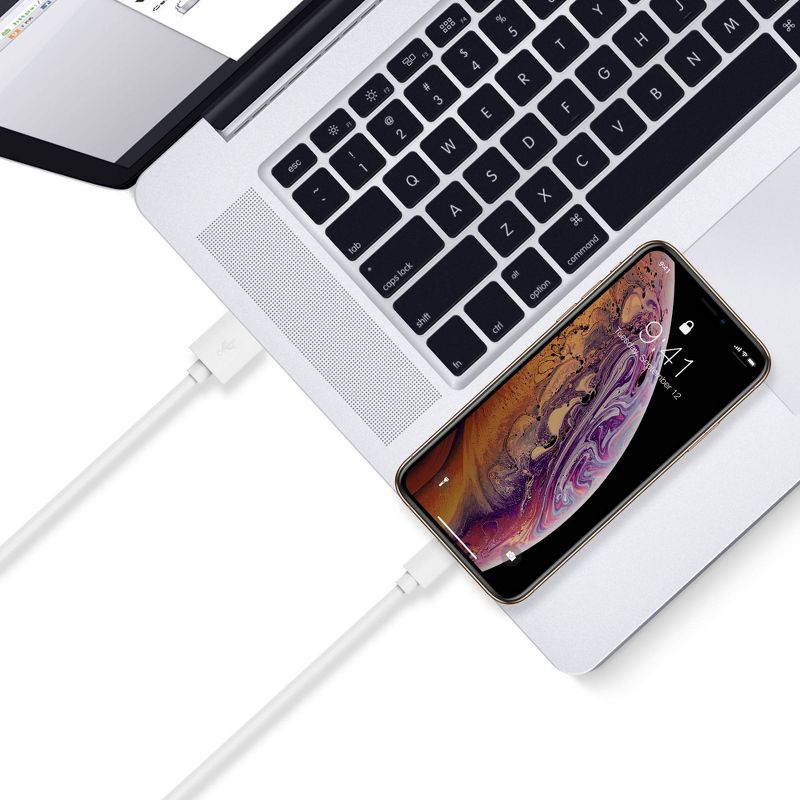 Just Wireless 6ft TPU Lightning to USB-A Cable - White