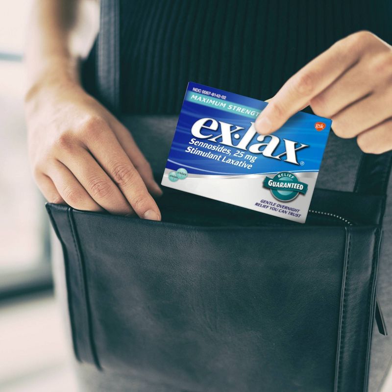 Ex-Lax Maximum Strength Stimulant Laxative 48 Pills for Gentle Overnight Relief of Constipation