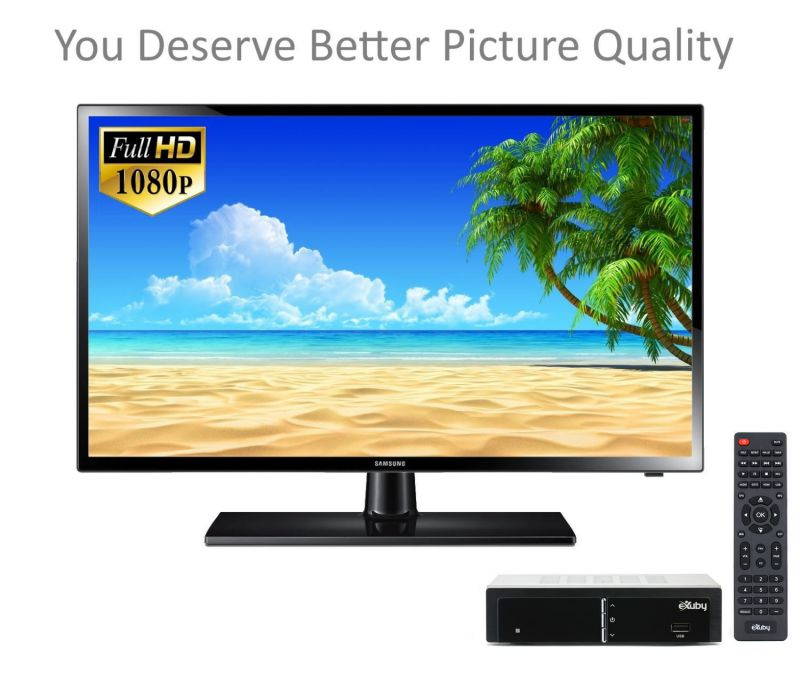 Digital Converter Box for TV w/ RCA Cable for Recording and Viewing Full HD Digital Channels FREE (Instant or Scheduled Recording, 1080P HDTV, HDMI Output, 7 Day Program Guide)