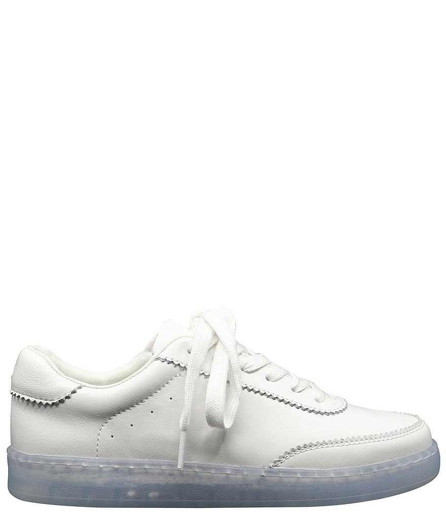 Splendid Freya Leather Clear Sole Lace-Up Sneakers