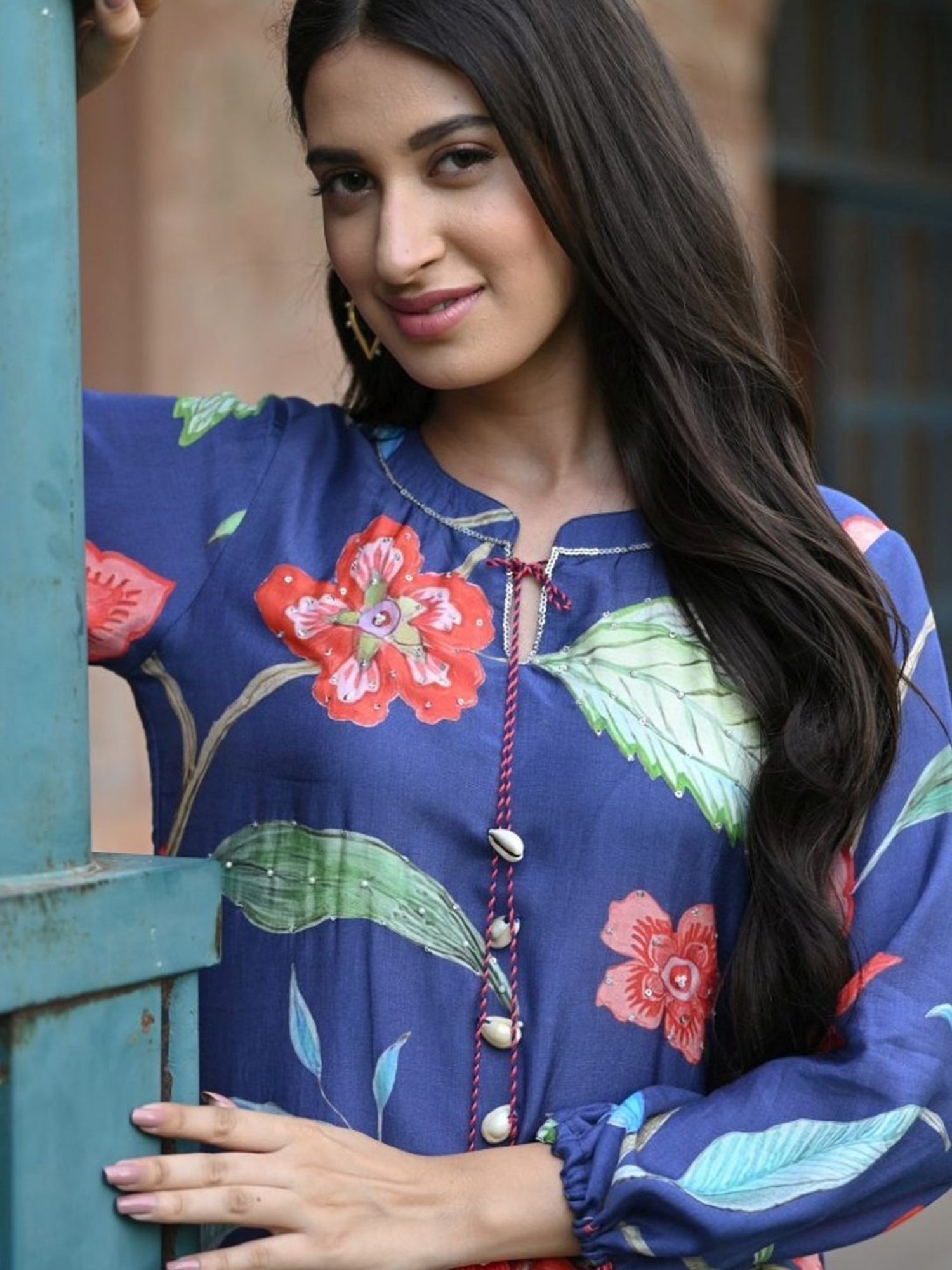 Mahee Jaipur Blue Muslin Fiore Kurta with Pant