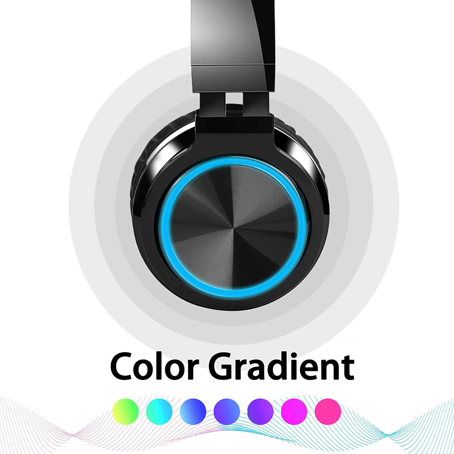 LUUSAMA Active Noise Cancelling Headphones Bluetooth Wireless Headphones Over Ear,  30 Hours Playtime for Travel/Work, White