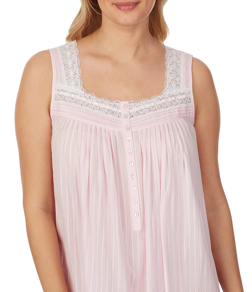 Eileen West Dobby Striped Woven Ballet Nightgown