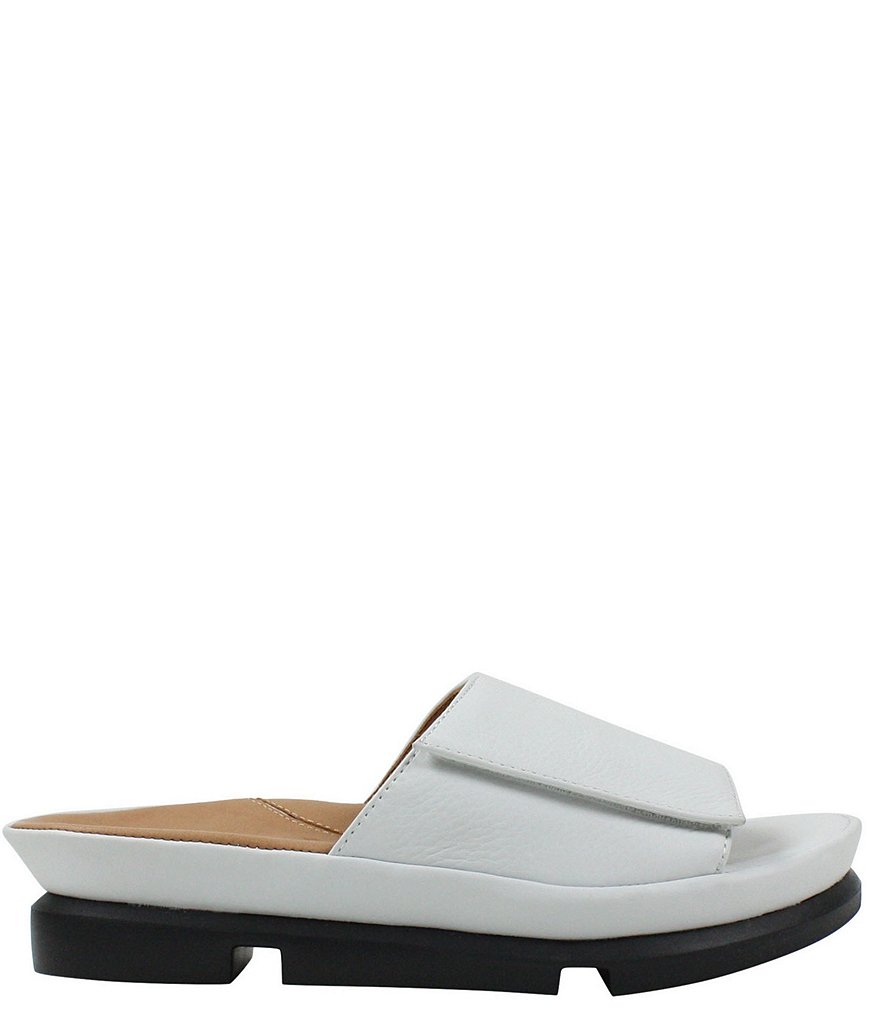 L'Amour Des Pieds Vester Leather Wedge Slides