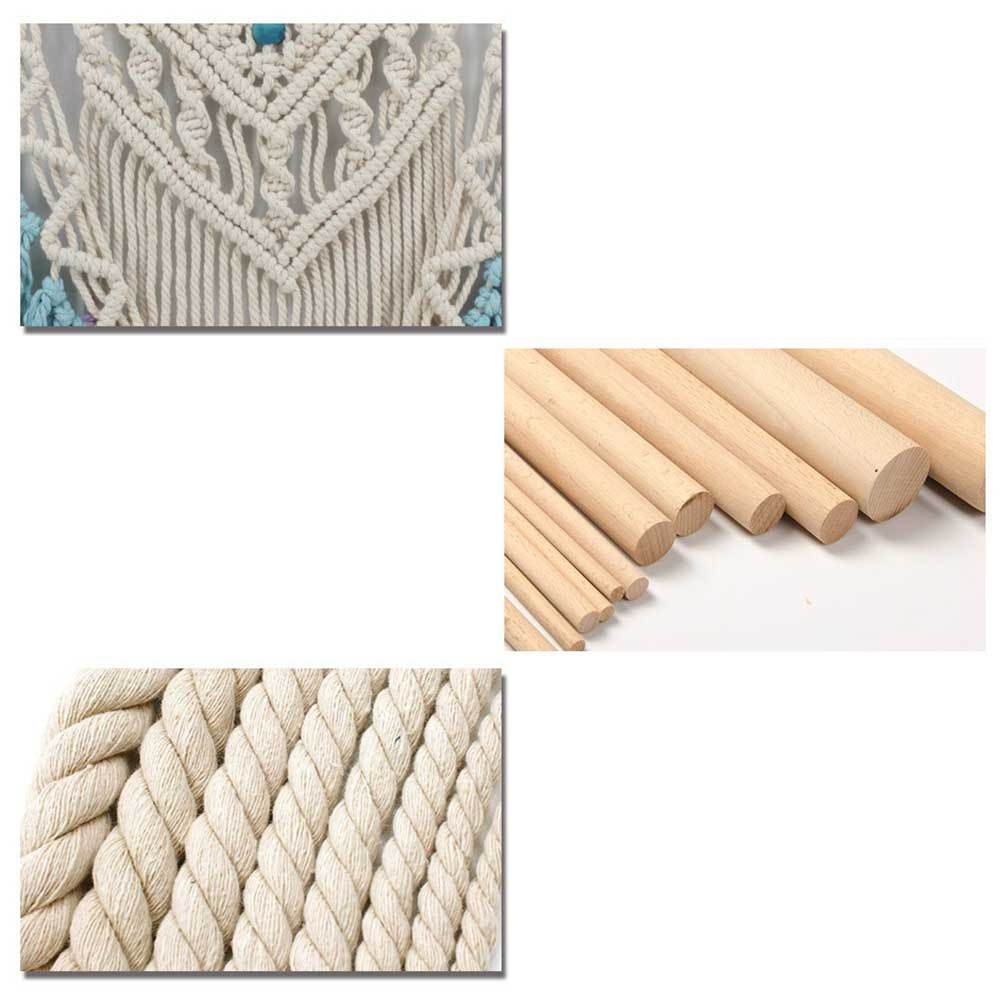 1pc Tassel Tapestry Nordic Weaving DIY Handmade Bohemian White Round Living Room Wedding Decoration