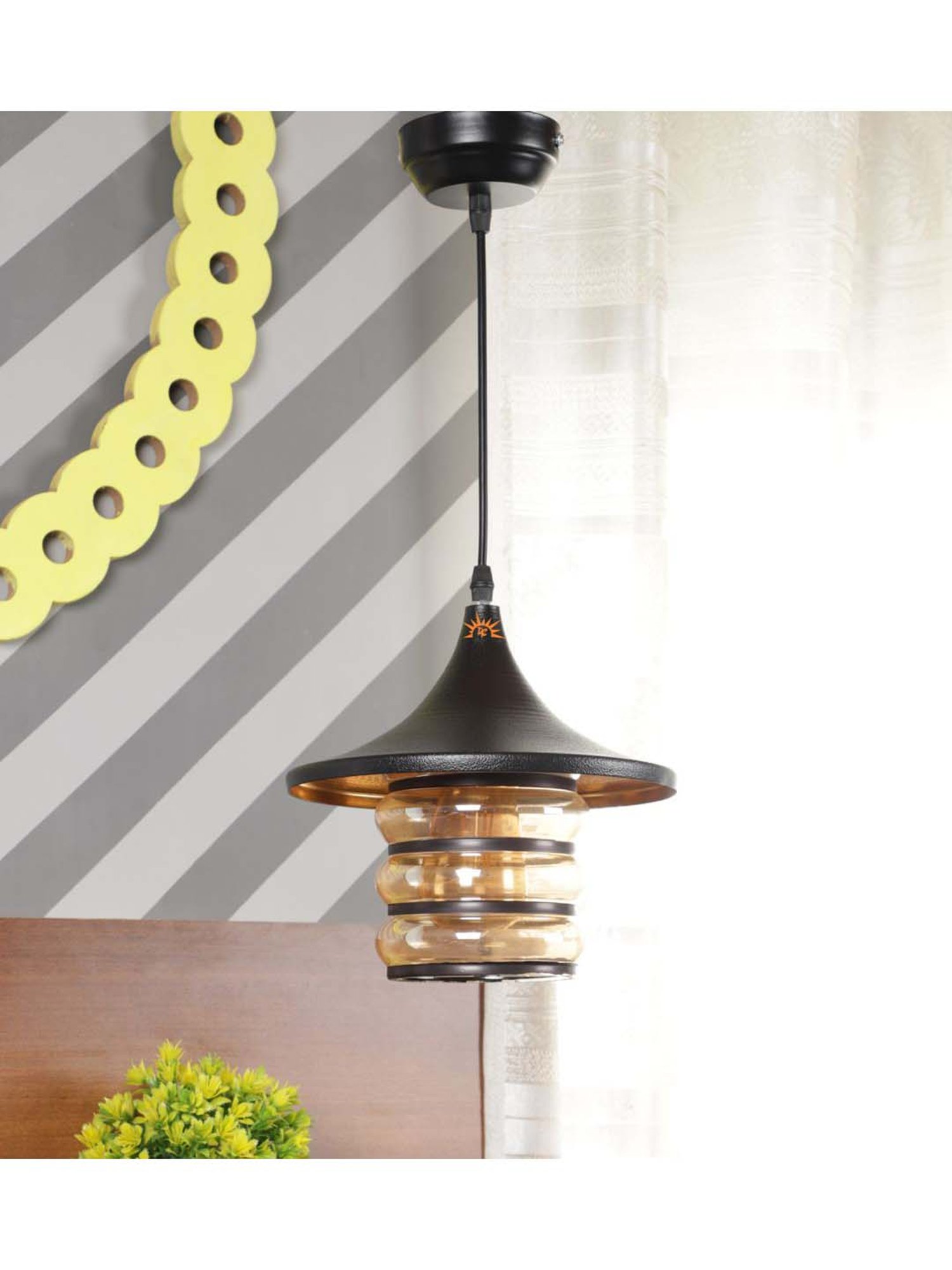 DecorativeRay Black Hanging Light - Set of 1