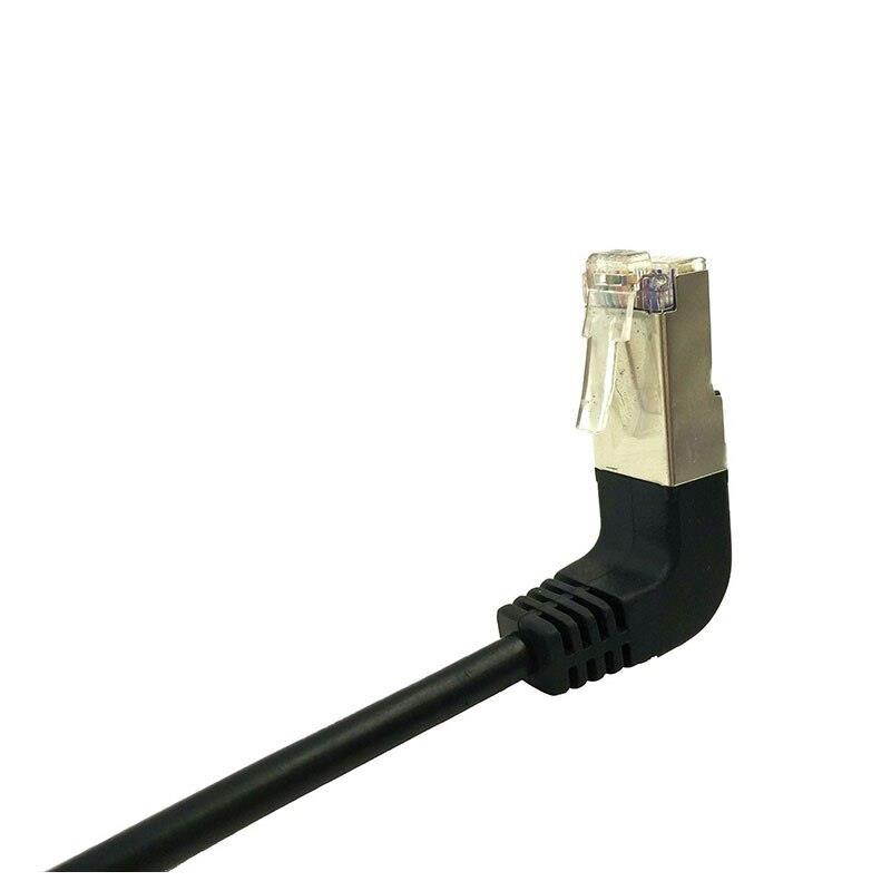 2m RJ45 Down Angle Male to Down Angle Male 90 Degree Cat 5 Ethernet Cable Cord (Down Angle Male)