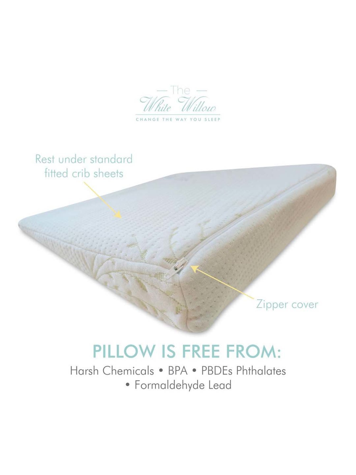 The White Willow White Full Wedge Pillow - Set of 1