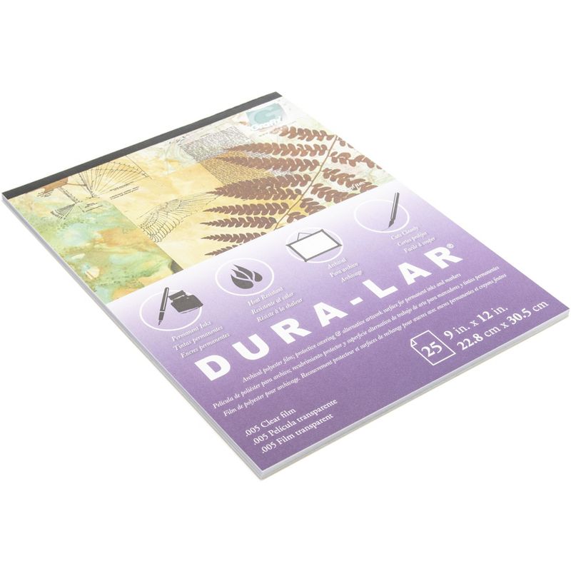 Dura-Lar Clear .005 Pad 9"X12"-25 Sheets