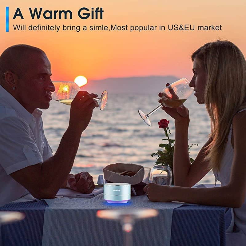 Portable Wireless Bluetooth Speaker with Built-in-Mic,Handsfree Call,AUX Line,TF Card Slot,HD Sound and Bass for iPhone Ipad Android Smartphone and More