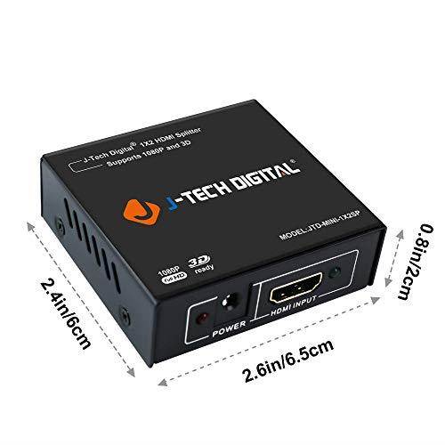 JTDMINI1x2SP 2 Port 1X2 Powered Hdmi Super Mini Splitter for Full Hd 1080P with 3D Capability
