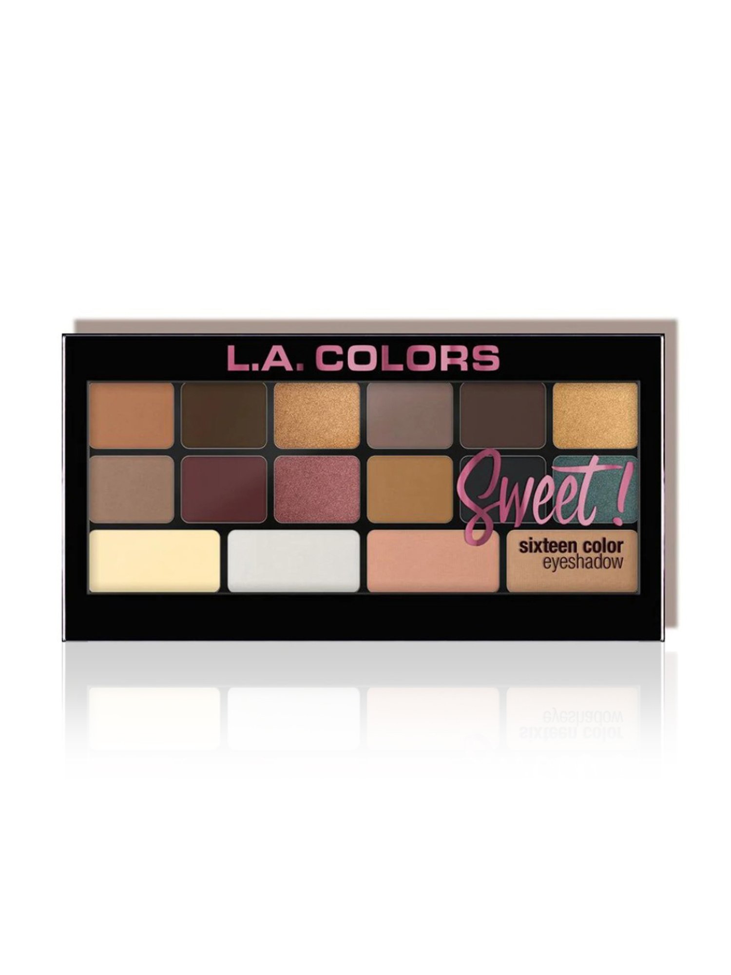 L.A. Colors Sweet! 16 Color Eyeshadow Palette Seductive - 20 gm