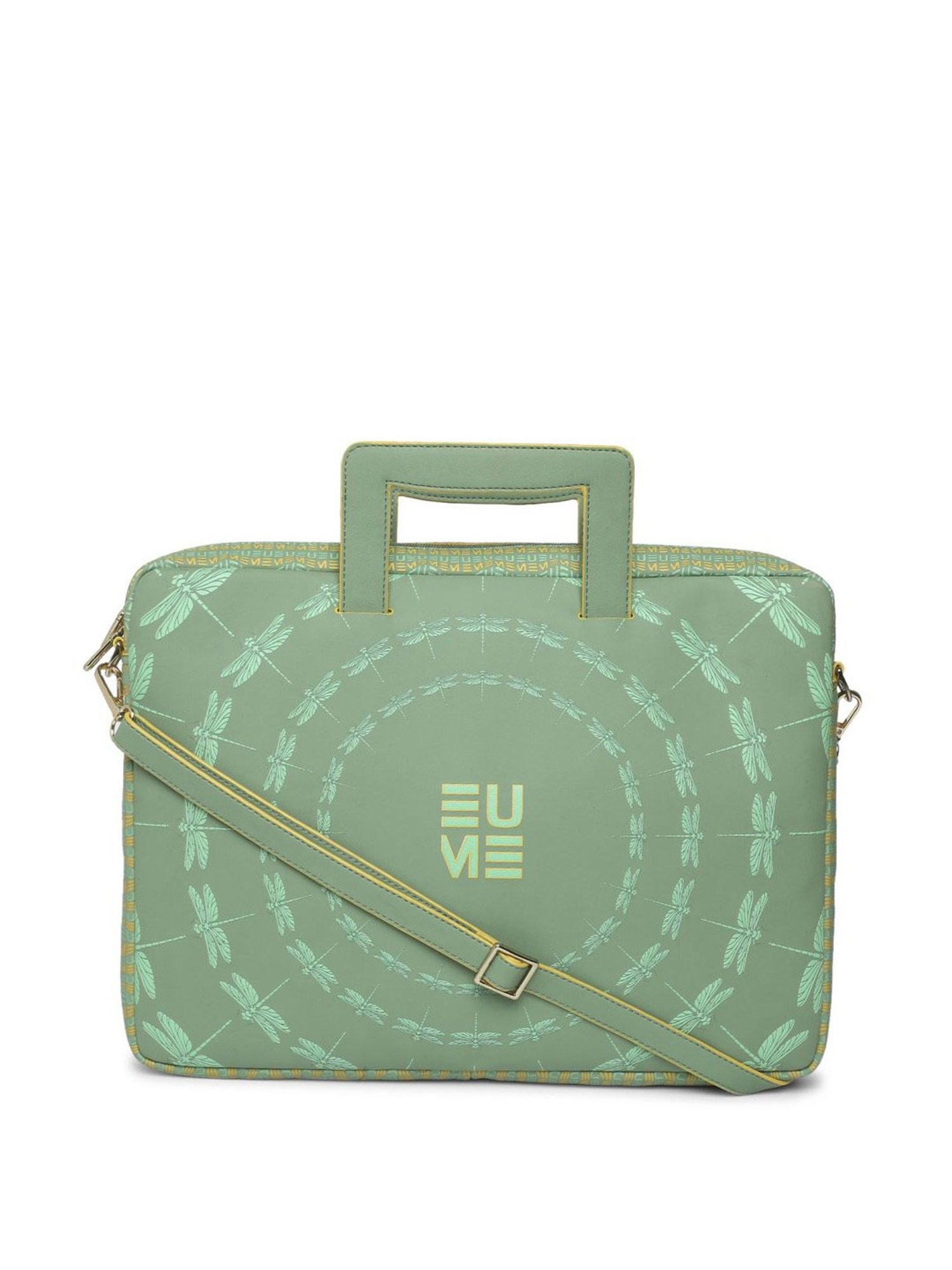 Baggit Brown PVC Solid Laptop Messenger Bag