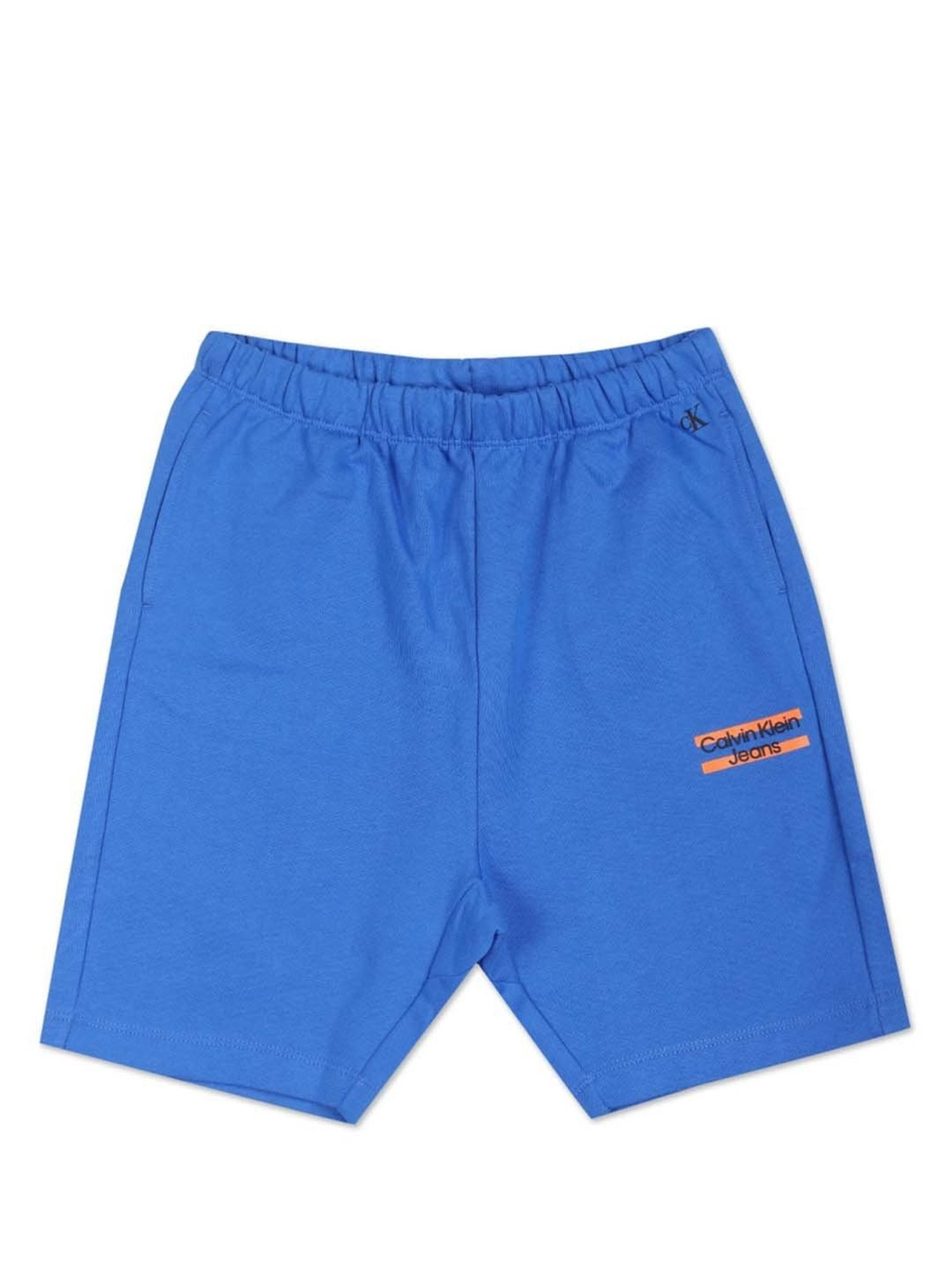 Calvin Klein Jeans Kids Corrib Blue Cotton Regular Fit Shorts