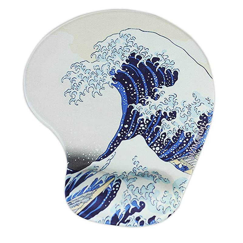Non Slip Mouse Pad Wrist Rest for Office Computer Laptop Mac Durable Comfortable Lightweight for Easy Typing Pain ReliefErgonomic SupportHuge Wave