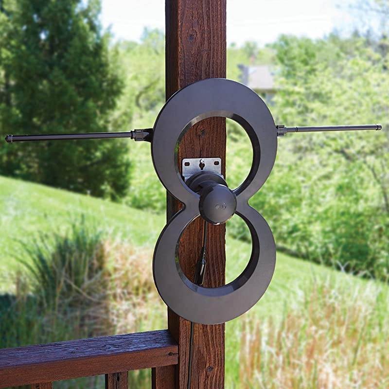 MAX-V UHF/VHF Indoor/Outdoor Antenna, 60+ Mile Range, 4K Ready - C2MVB