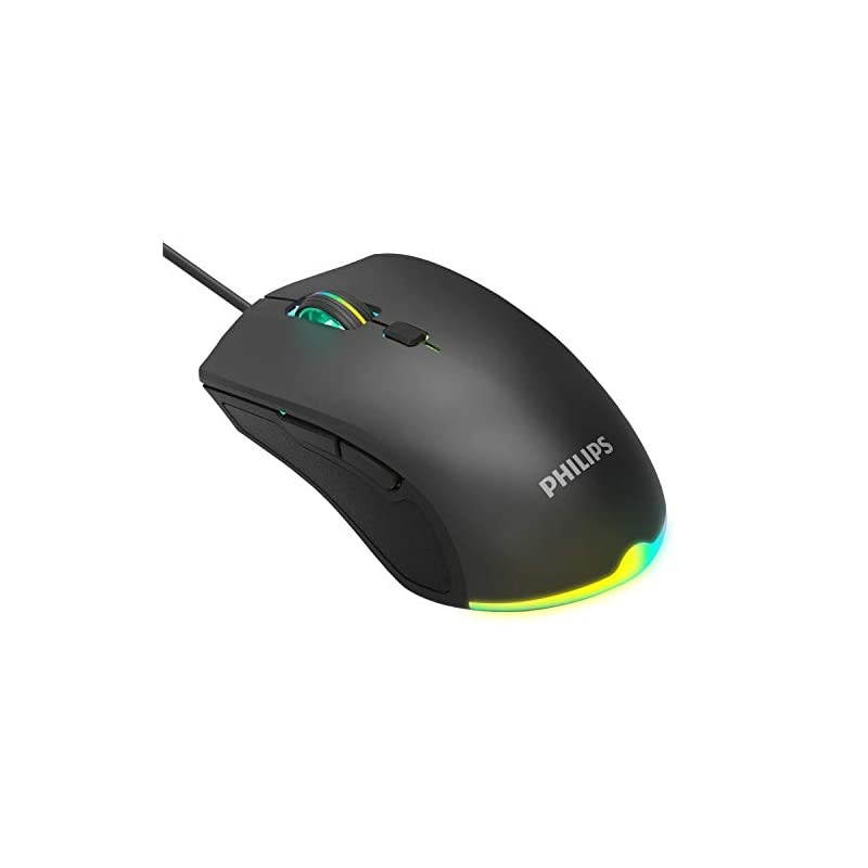 Gaming Mouse Wired RGB Chroma Backlit 6 Programmable Buttons Ergonomic Design Adjustable DPI 7 Color Backlit for Laptop PC Gamer Computer Desktop