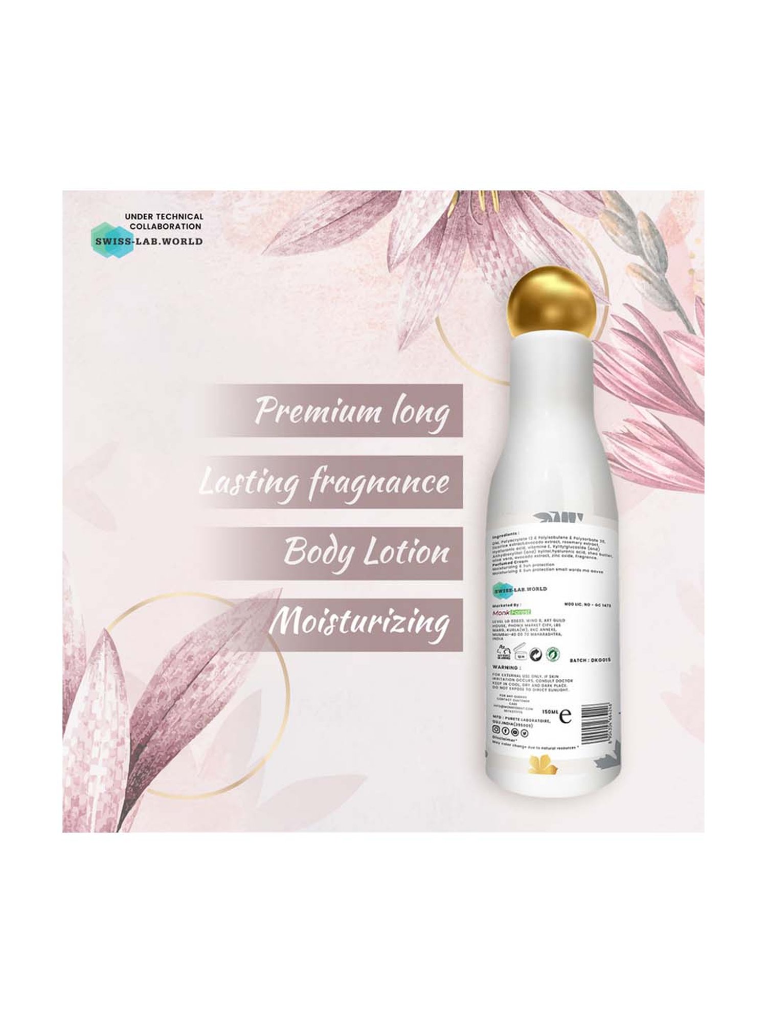 Monk Forest Perfumed Cream with Moisturizing & Sun Protection - 200 gm