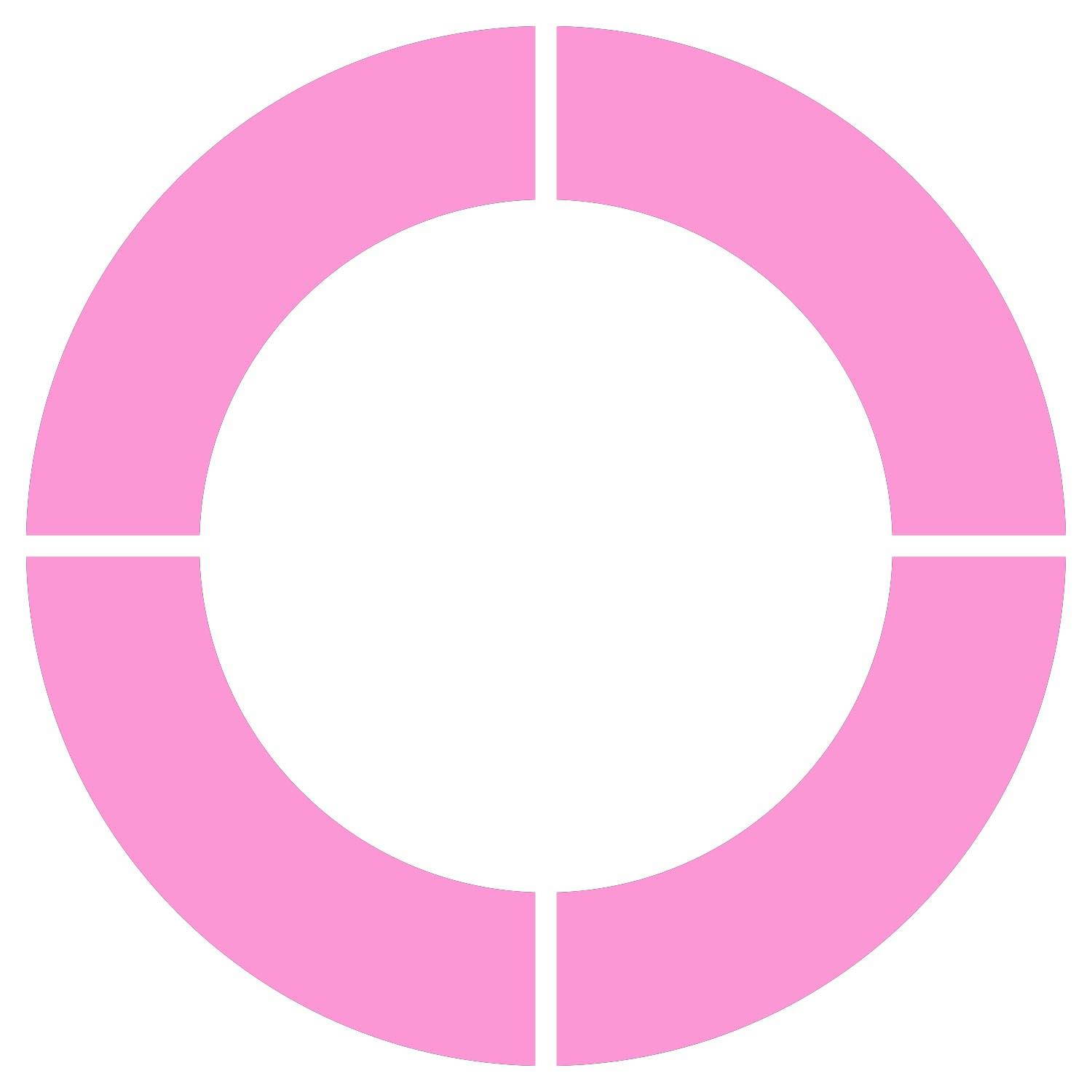 LiteMark Orange Removable 12 Inch Circle Kits - Makes 3 Circles