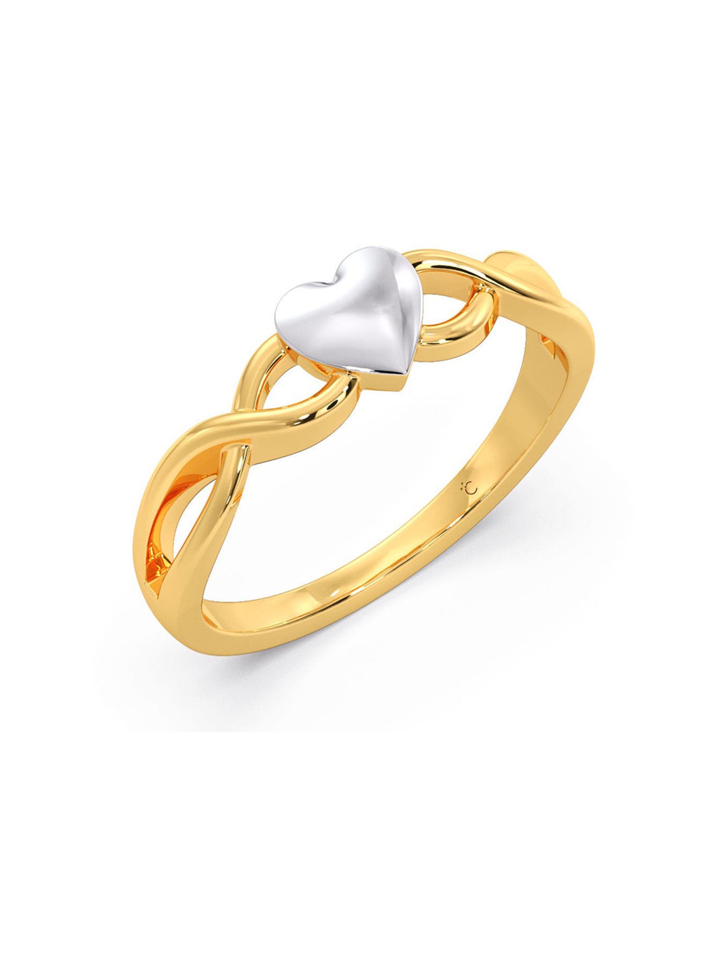 Candere by Kalyan Jewellers 18K Yellow Gold Heart Ring for Women