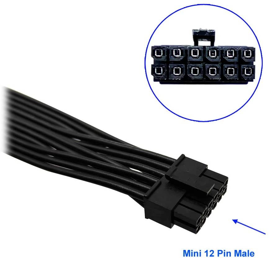 Replacement for Dual CPU 8 Pin Male to Mini 12 Pin NVIDIA GeForce RTX 30 Series GPU Power Adapter Cable for Corsair Modular PSUs 25-inch(63cm)