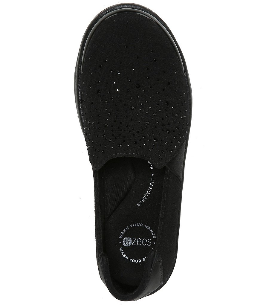 Bzees Poppyseed Rhinestone Slip-On Mesh Washable Shoes