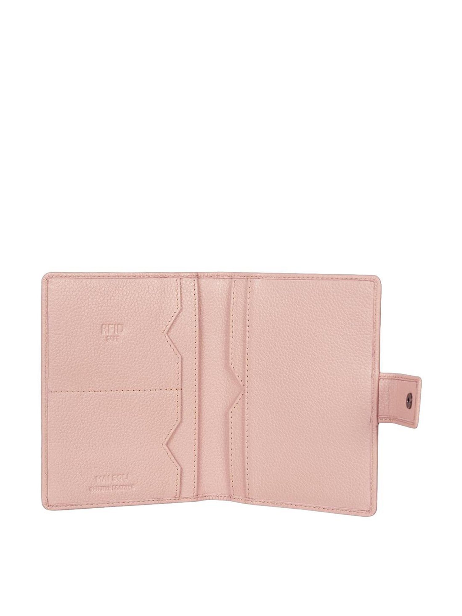 Mai Soli Gypsy Nude Pink Formal Leather Passport Wallet for Unisex