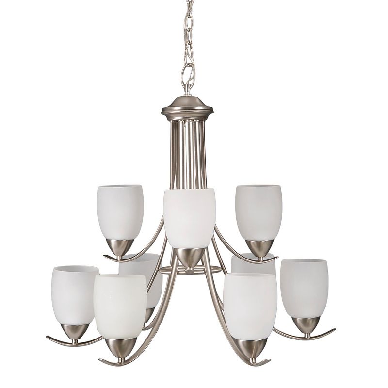 Yosemite 9-Light Chandelier - Brush Nickel
