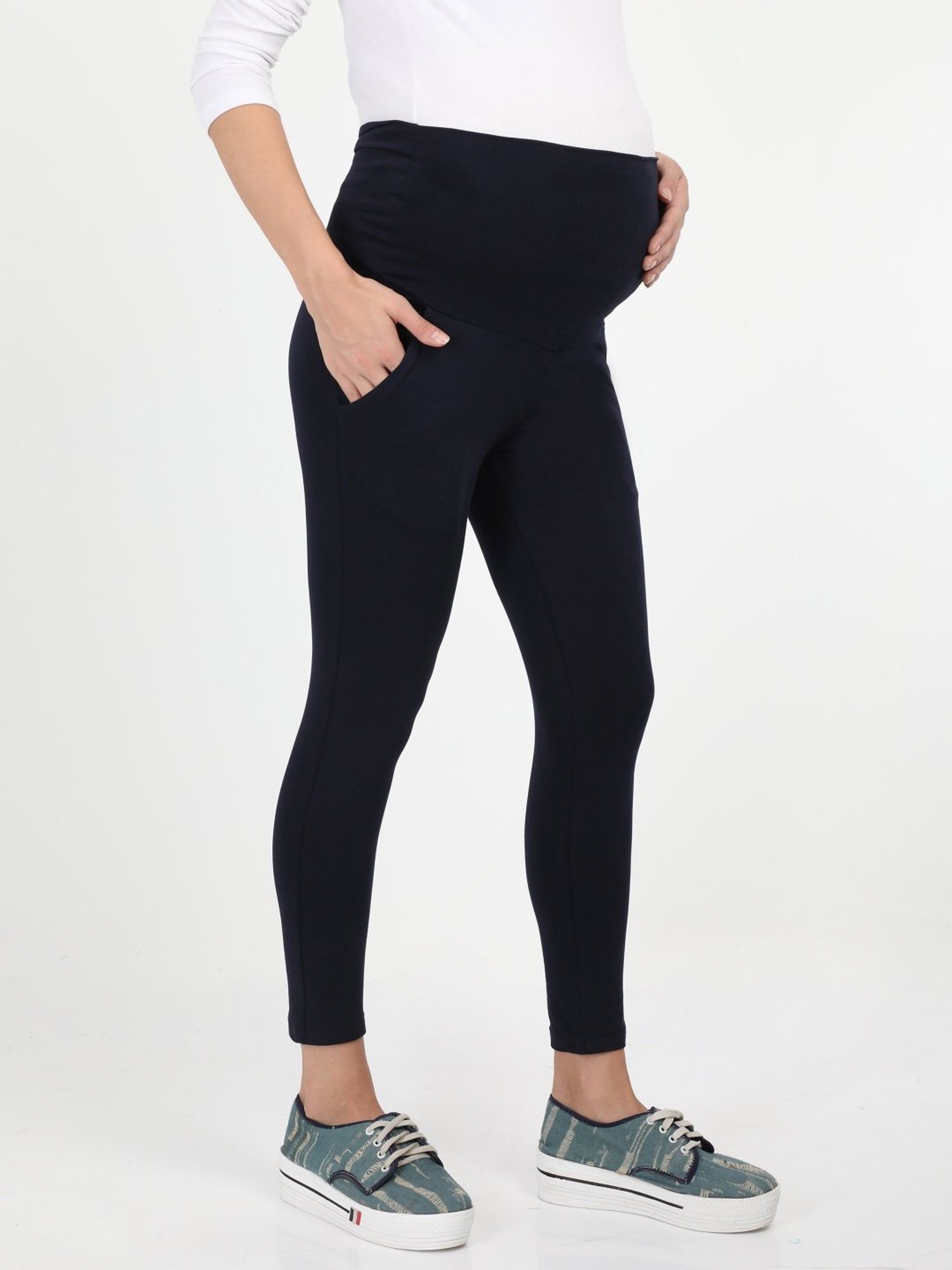 The Mom Store Navy Relaxed Fit Leggings