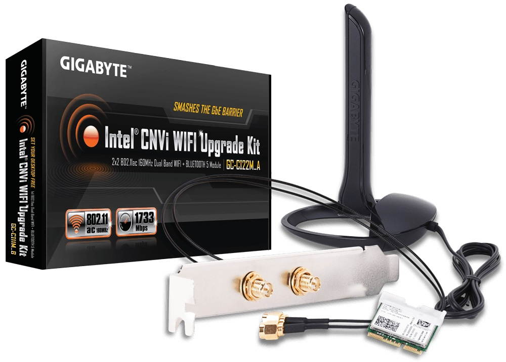 Gigabyte Dual-Band GC-CI22M_A Intel CNVi WIFI Upgrade Kit Bluetooth 5 Fit CNVi slot H370 B360 H310 series
