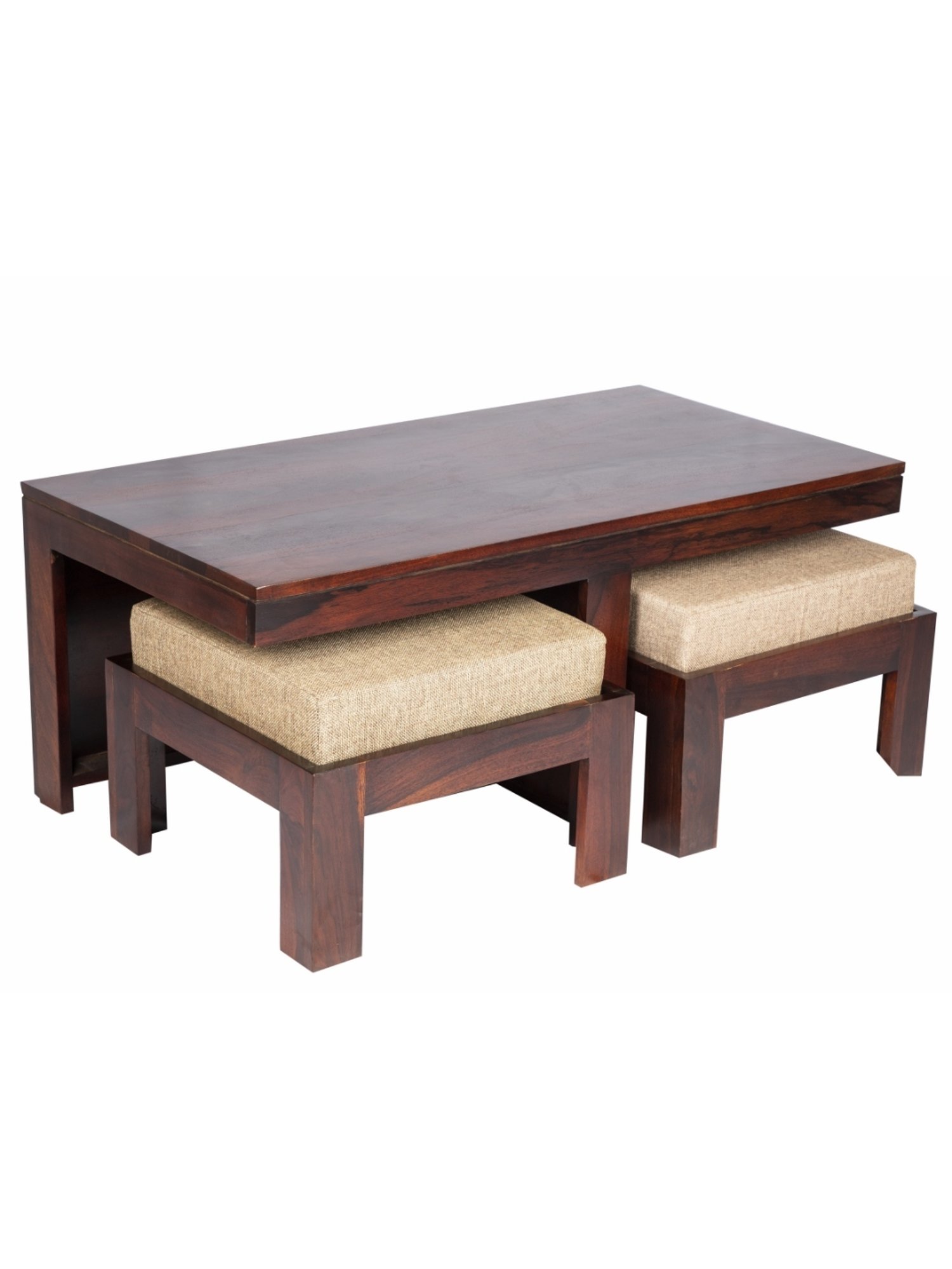 Ikiriya Irish Dark Brown Wood Coffee Table Dark Walnut Finish