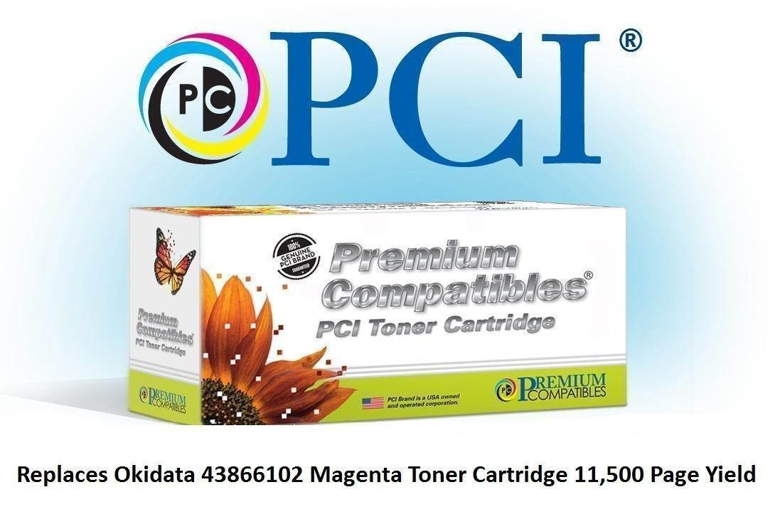 Pci Okidata 43866102 11.5K Magenta Laser Toner Cartridge For Okidata C710 C710dn