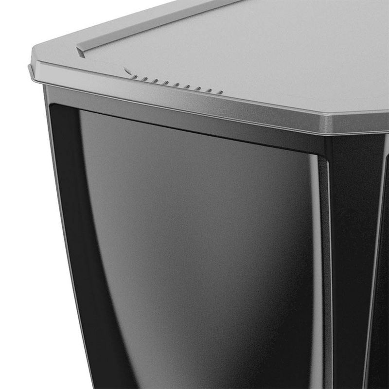 Life Story Black 20 Gal Stackable Organization Storage Box Container (7 Pack)