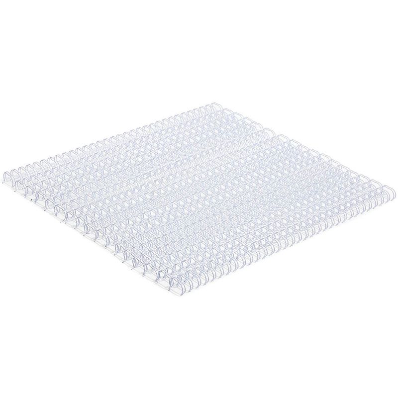 Stockroom Plus 100-Pack White Double Loop Wire Spiral Binding Coils Spines for 70 Sheets, 10.5"x3/8", 3:1 Pitch