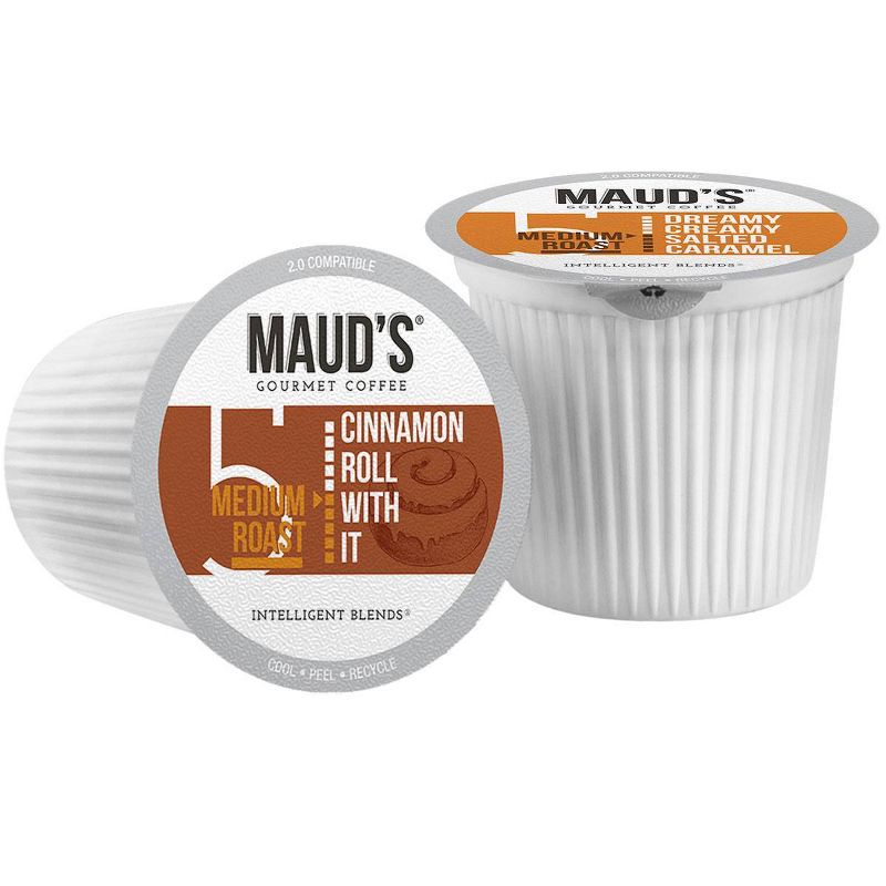 Maud's Flavored Coffee Variety Pack Single Serve Flavored Coffee Pods - 100% Arabica Coffee California Roasted Medium Roast - Keurig K-Cup - 40ct