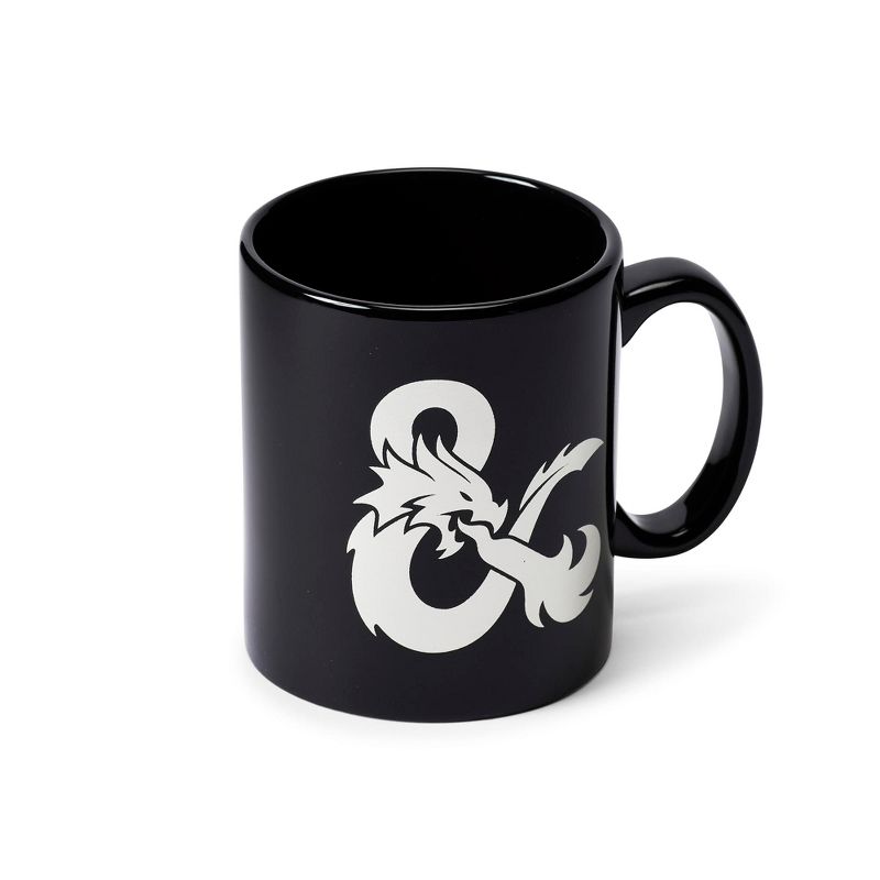 Just Funky Dungeons & Dragons Black Ceramic Ampersand Logo Mug - 16-Ounces
