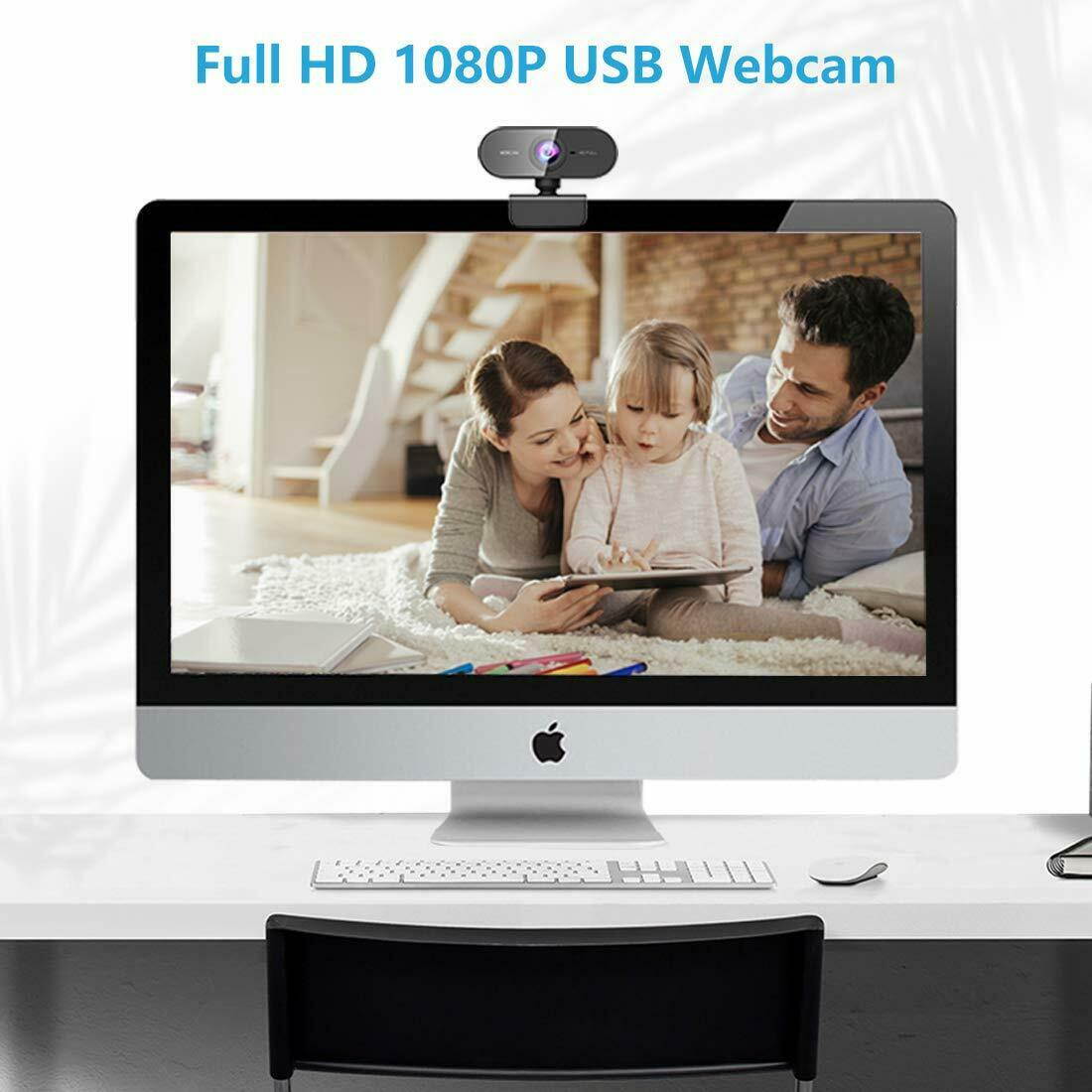 Webcam 1080P HD,Webcam with Microphone -USB Computer Camera for PC Laptop Desktop Video Calling