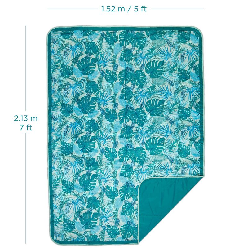 ECR4Kids Lightspeed Outdoors XL Outdoor Folding Blanket, Portable Beach Blanket, Yucca Frond (2-Pack)