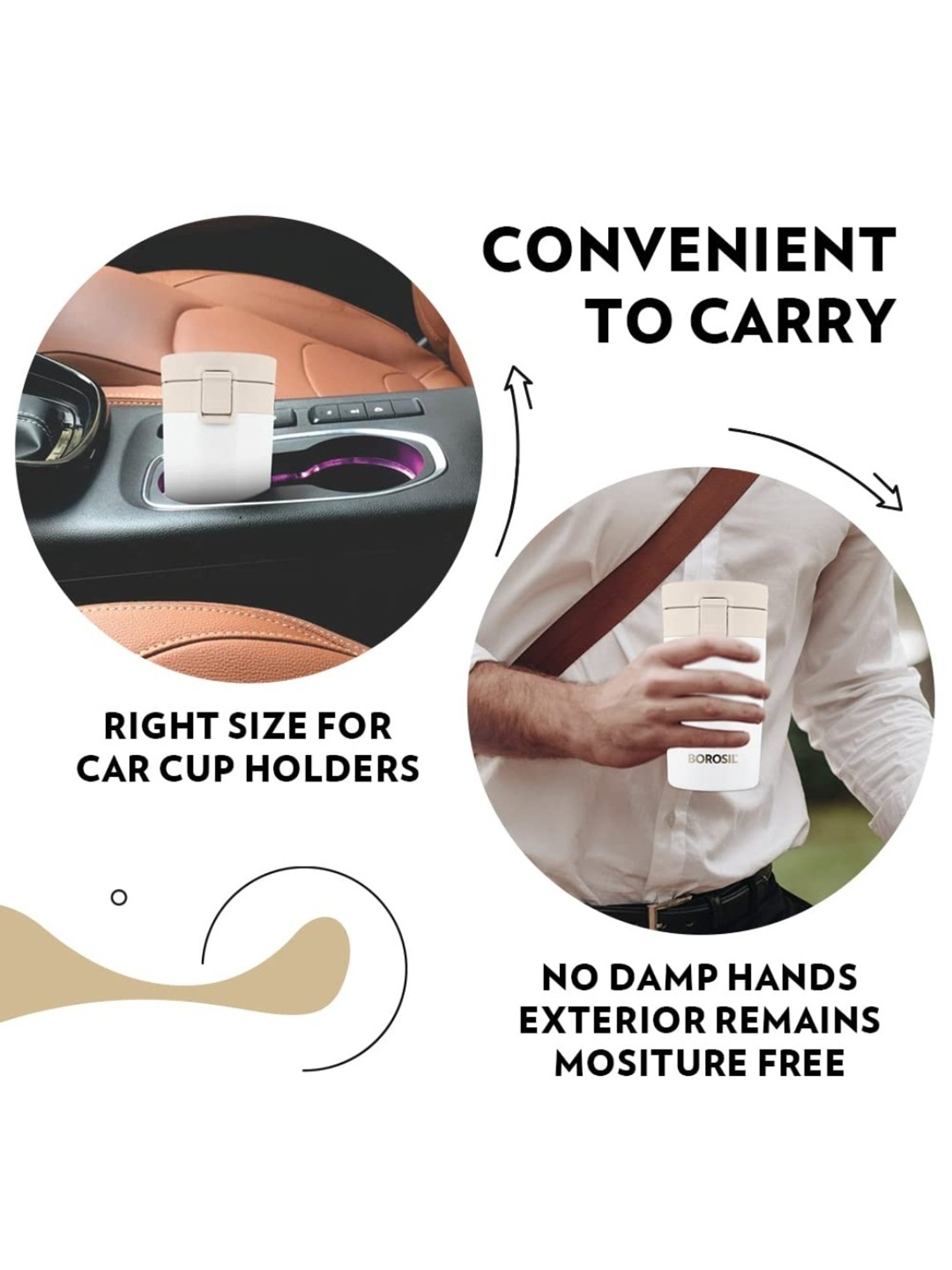 Borosil White Insulated Coffee Mug 300 ml