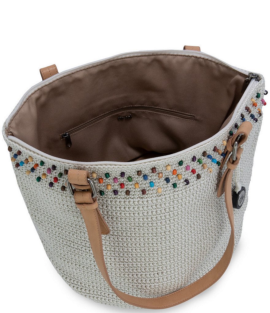The Sak Silverwood Crochet Gen Shopper Tote Bag