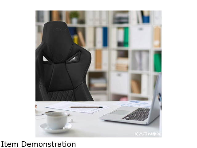 KARNOX Legend TR Racing Style Gaming Office Chair with Adjustable Height and Arm Rests, Ergonomic 155&deg; Reclining, Locking High Back with Integrated Headrest (Black)