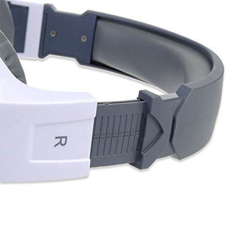 Sades Gaming Headset 3.5mm Wired Stereo Headphone Headband LED Light Over-Ear Noise Cancelling Headphones with Microphone Volume Control for PC Computer (white)