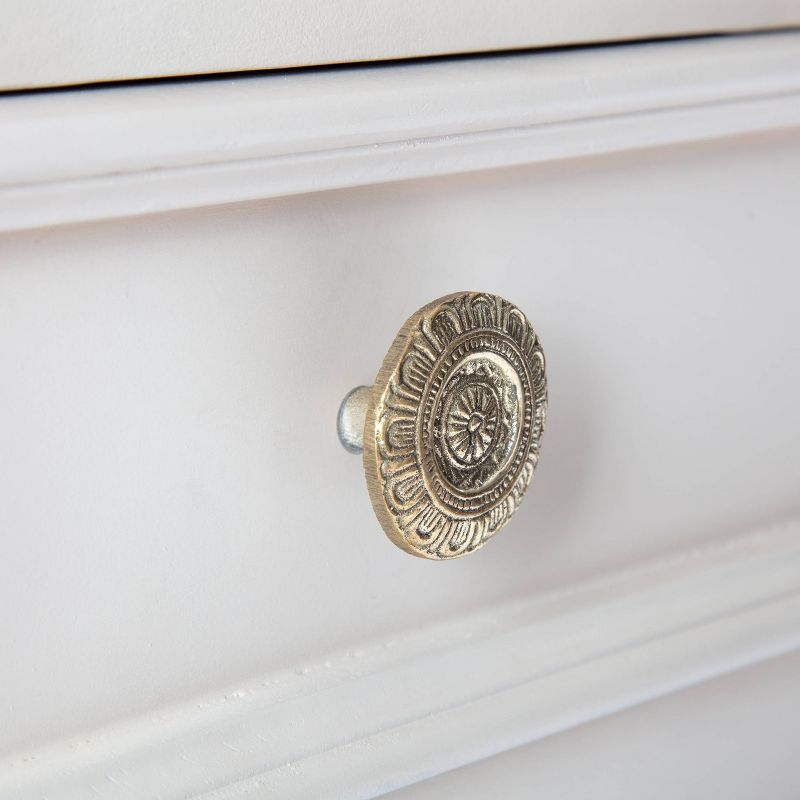 Richards Side Table with 2 Drawers White - Finch