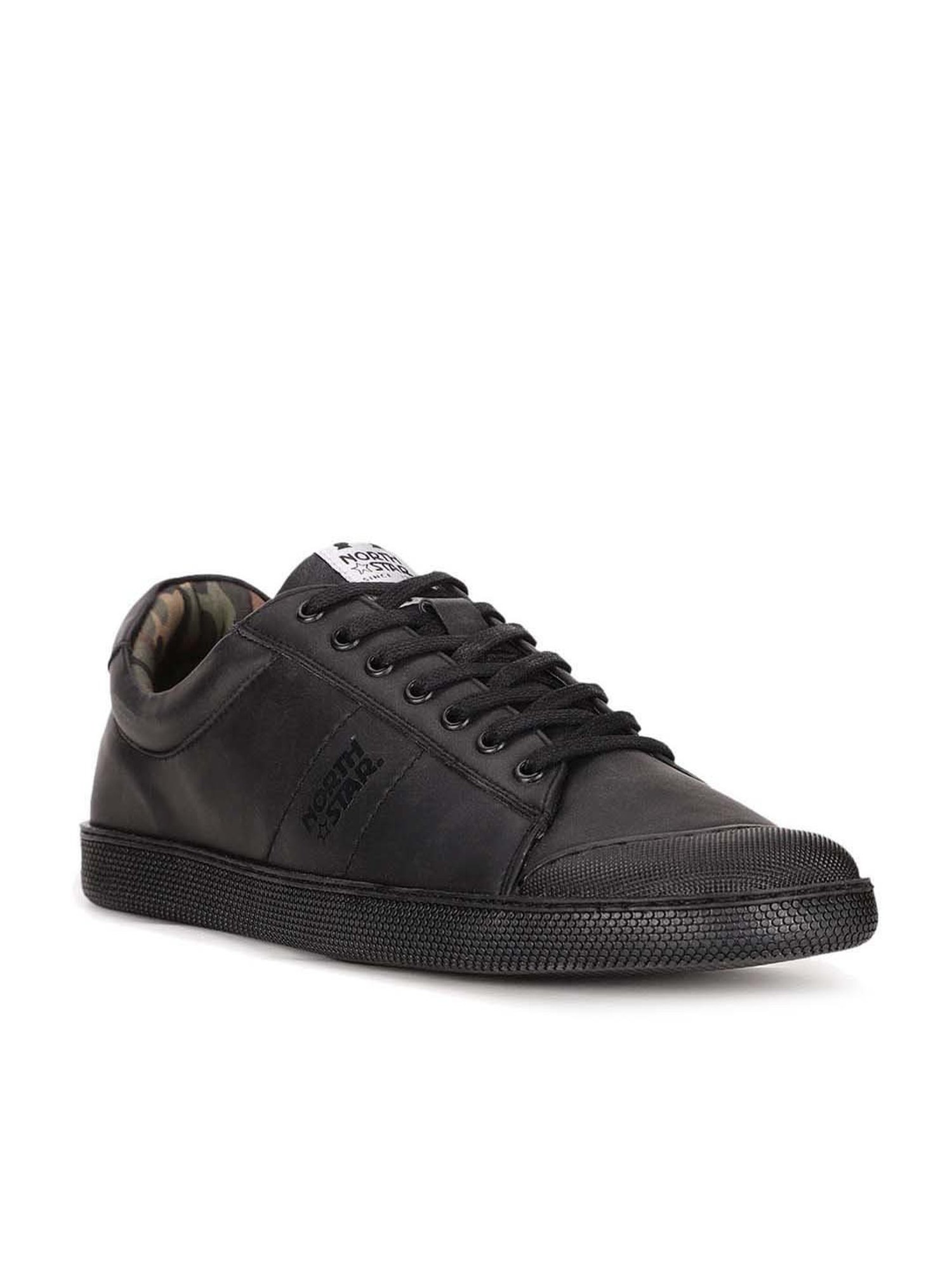 North Star by Bata Men's Carbon Black Casual Sneakers