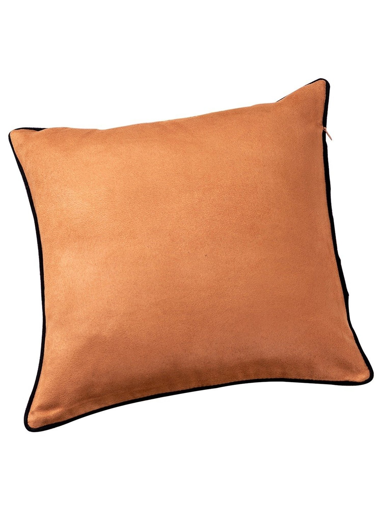 Nestroots Solid Orange Silk Cushion Cover