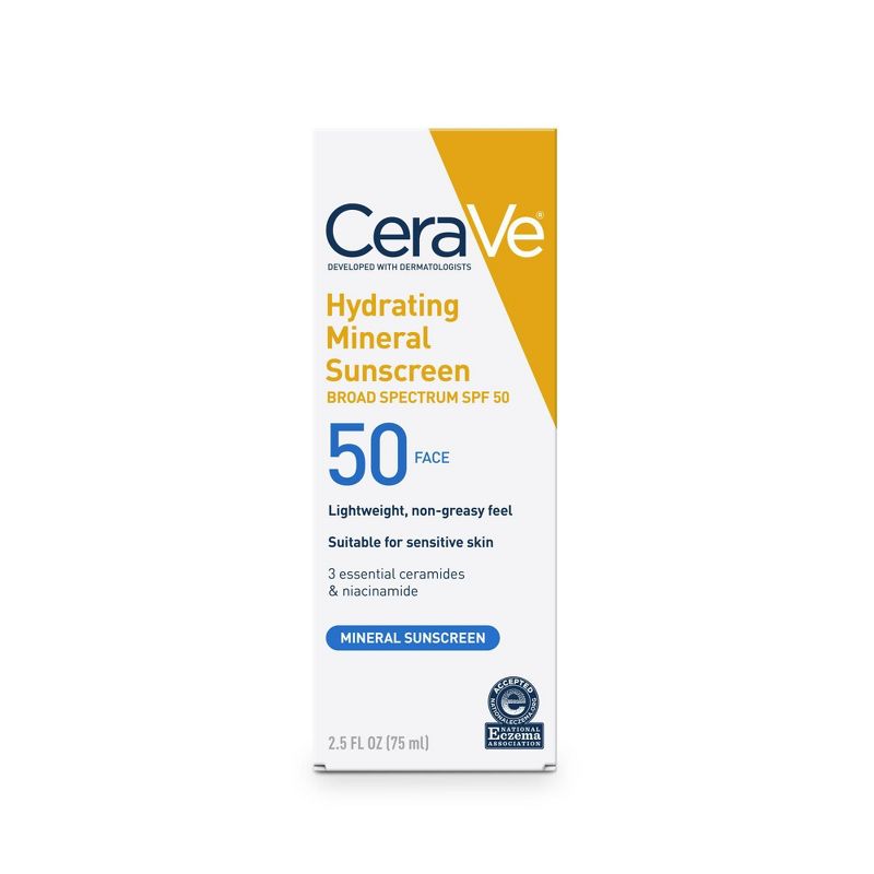 CeraVe Mineral Sunscreen Lotion for Face - SPF 50- 2.5oz