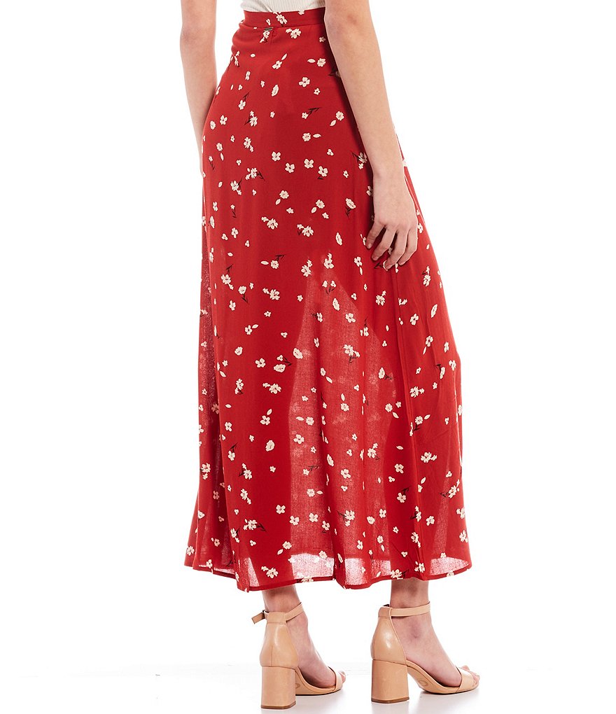 June & Hudson Side Slit Maxi Skirt