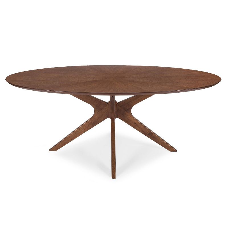 Farrah Oval Dining Table Walnut - Poly and Bark